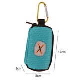 Maxbell Dog Poop Bag Holder Waste Bag Carrier Zippered Pouch for Travel Walking Lake Blue