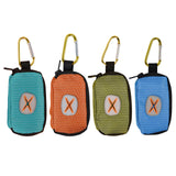 Maxbell Dog Poop Bag Holder Waste Bag Carrier Zippered Pouch for Travel Walking Lake Blue