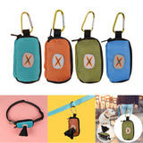 Maxbell Dog Poop Bag Holder Waste Bag Carrier Zippered Pouch for Travel Walking Lake Blue
