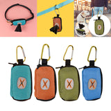 Maxbell Dog Poop Bag Holder Waste Bag Carrier Zippered Pouch for Travel Walking Lake Blue