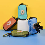 Maxbell Dog Poop Bag Holder Waste Bag Carrier Zippered Pouch for Travel Walking Lake Blue