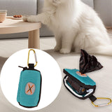 Maxbell Dog Poop Bag Holder Waste Bag Carrier Zippered Pouch for Travel Walking Lake Blue