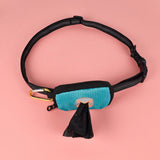 Maxbell Dog Poop Bag Holder Waste Bag Carrier Zippered Pouch for Travel Walking Lake Blue