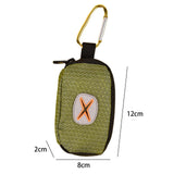 Maxbell Dog Poop Bag Holder Waste Bag Carrier Zippered Pouch for Travel Walking green