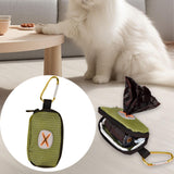 Maxbell Dog Poop Bag Holder Waste Bag Carrier Zippered Pouch for Travel Walking green