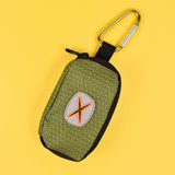 Maxbell Dog Poop Bag Holder Waste Bag Carrier Zippered Pouch for Travel Walking green