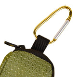 Maxbell Dog Poop Bag Holder Waste Bag Carrier Zippered Pouch for Travel Walking green