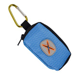 Maxbell Dog Poop Bag Holder Waste Bag Carrier Zippered Pouch for Travel Walking Peacock Blue