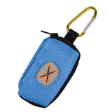 Maxbell Dog Poop Bag Holder Waste Bag Carrier Zippered Pouch for Travel Walking Peacock Blue