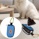 Maxbell Dog Poop Bag Holder Waste Bag Carrier Zippered Pouch for Travel Walking Peacock Blue