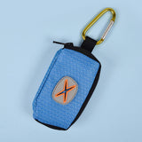 Maxbell Dog Poop Bag Holder Waste Bag Carrier Zippered Pouch for Travel Walking Peacock Blue