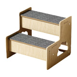 Maxbell Wooden Dog Stairs Small Dogs Pets Cat Stairs for Bed for Couches Sofa Window 2 steps