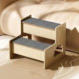 Maxbell Wooden Dog Stairs Small Dogs Pets Cat Stairs for Bed for Couches Sofa Window 2 steps