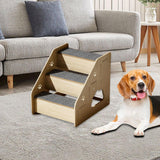 Maxbell Wooden Dog Stairs Small Dogs Pets Cat Stairs for Bed for Couches Sofa Window 3 steps