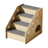 Maxbell Wooden Dog Stairs Small Dogs Pets Cat Stairs for Bed for Couches Sofa Window 4 steps