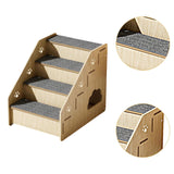 Maxbell Wooden Dog Stairs Small Dogs Pets Cat Stairs for Bed for Couches Sofa Window 4 steps