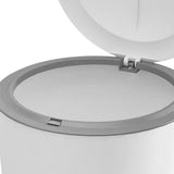Maxbell Hooded Cat Litter Trash Bin with Garbage Bags Compact for Small Animals Cats White