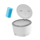 Maxbell Hooded Cat Litter Trash Bin with Garbage Bags Compact for Small Animals Cats White