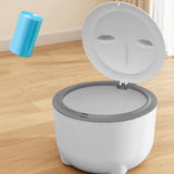 Maxbell Hooded Cat Litter Trash Bin with Garbage Bags Compact for Small Animals Cats White
