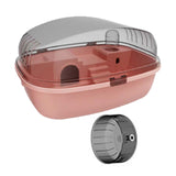 Maxbell Large Hamster Cage Rabbit Rats Transparent Hedgehog Portable Hamster Habitat Pink
