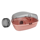 Maxbell Large Hamster Cage Rabbit Rats Transparent Hedgehog Portable Hamster Habitat Pink