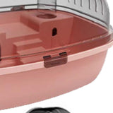 Maxbell Large Hamster Cage Rabbit Rats Transparent Hedgehog Portable Hamster Habitat Pink