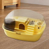 Maxbell Large Hamster Cage Rabbit Rats Transparent Hedgehog Portable Hamster Habitat Yellow