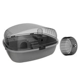 Maxbell Large Hamster Cage Rabbit Rats Transparent Hedgehog Portable Hamster Habitat Gray