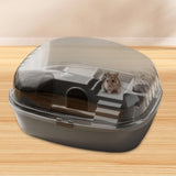 Maxbell Large Hamster Cage Rabbit Rats Transparent Hedgehog Portable Hamster Habitat Gray