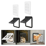 Maxbell Pet Screen Door for Doors and Wall Doggy with Screws 2 Ways Locking Cat Door S White