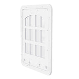 Maxbell Pet Screen Door for Doors and Wall Doggy with Screws 2 Ways Locking Cat Door S White