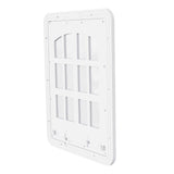 Maxbell Pet Screen Door for Doors and Wall Doggy with Screws 2 Ways Locking Cat Door S White