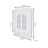 Maxbell Pet Screen Door for Doors and Wall Doggy with Screws 2 Ways Locking Cat Door L White