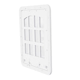 Maxbell Pet Screen Door for Doors and Wall Doggy with Screws 2 Ways Locking Cat Door L White