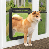 Maxbell Pet Screen Door for Doors and Wall Doggy with Screws 2 Ways Locking Cat Door S Black