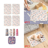 Maxbell 4Pcs Pet Mat Washable Thicken Flannel Cushion for Dog Puppy Cat Pet Sleeping