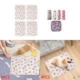 Maxbell 4Pcs Pet Mat Washable Thicken Flannel Cushion for Dog Puppy Cat Pet Sleeping