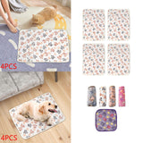 Maxbell 4Pcs Pet Mat Washable Thicken Flannel Cushion for Dog Puppy Cat Pet Sleeping