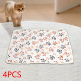 Maxbell 4Pcs Pet Mat Washable Thicken Flannel Cushion for Dog Puppy Cat Pet Sleeping