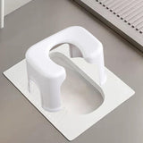 Maxbell Toilet Seat Stool Simple Non Slip Multifunctional Heavy Duty Foot Rest Stool White