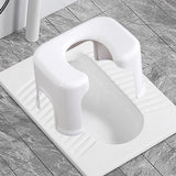 Maxbell Toilet Seat Stool Simple Non Slip Multifunctional Heavy Duty Foot Rest Stool White