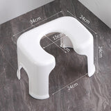 Maxbell Toilet Seat Stool Simple Non Slip Multifunctional Heavy Duty Foot Rest Stool White