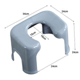 Maxbell Toilet Seat Stool Simple Non Slip Multifunctional Heavy Duty Foot Rest Stool Gray