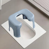 Maxbell Toilet Seat Stool Simple Non Slip Multifunctional Heavy Duty Foot Rest Stool Gray