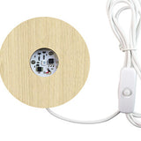 Maxbell LED Wood Display Base for 3D Glass Ball Arts Light Display Base for Kids Home Colorful