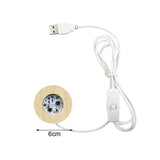 Maxbell LED Wood Display Base for 3D Glass Ball Arts Light Display Base for Kids Home Colorful