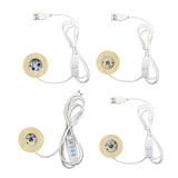 Maxbell LED Wood Display Base for 3D Glass Ball Arts Light Display Base for Kids Home Colorful