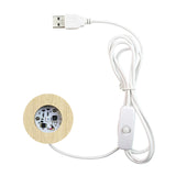 Maxbell LED Wood Display Base for 3D Glass Ball Arts Light Display Base for Kids Home Colorful