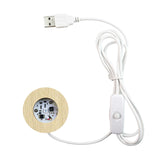 Maxbell LED Wood Display Base for 3D Glass Ball Arts Light Display Base for Kids Home Colorful