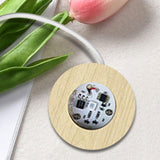 Maxbell LED Wood Display Base for 3D Glass Ball Arts Light Display Base for Kids Home Colorful